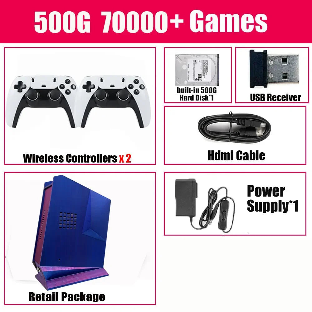 I5-6600 Retro Game Box G3 with over 99,999 games and a 2TB game system, featuring Windows 11 and Batocera. Compatible with PS2,