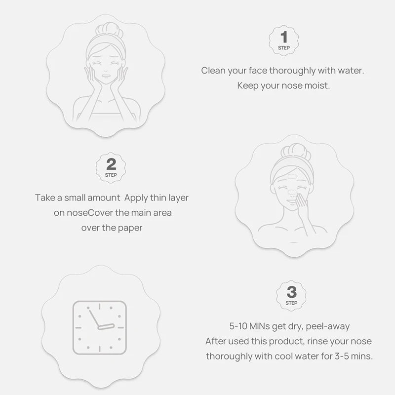 LANBENA Blackhead Remover Nose Mask Cleaner Pores Peeling Deep Cleansing Blackhead Peel Off Mud Mask Treatments Skin Care