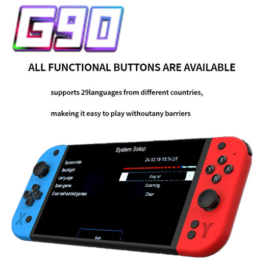 G90 7 inch 64GB 4000mAh high definition arcade handheld game console for PSP/PS1 nostalgic retro TV game controller