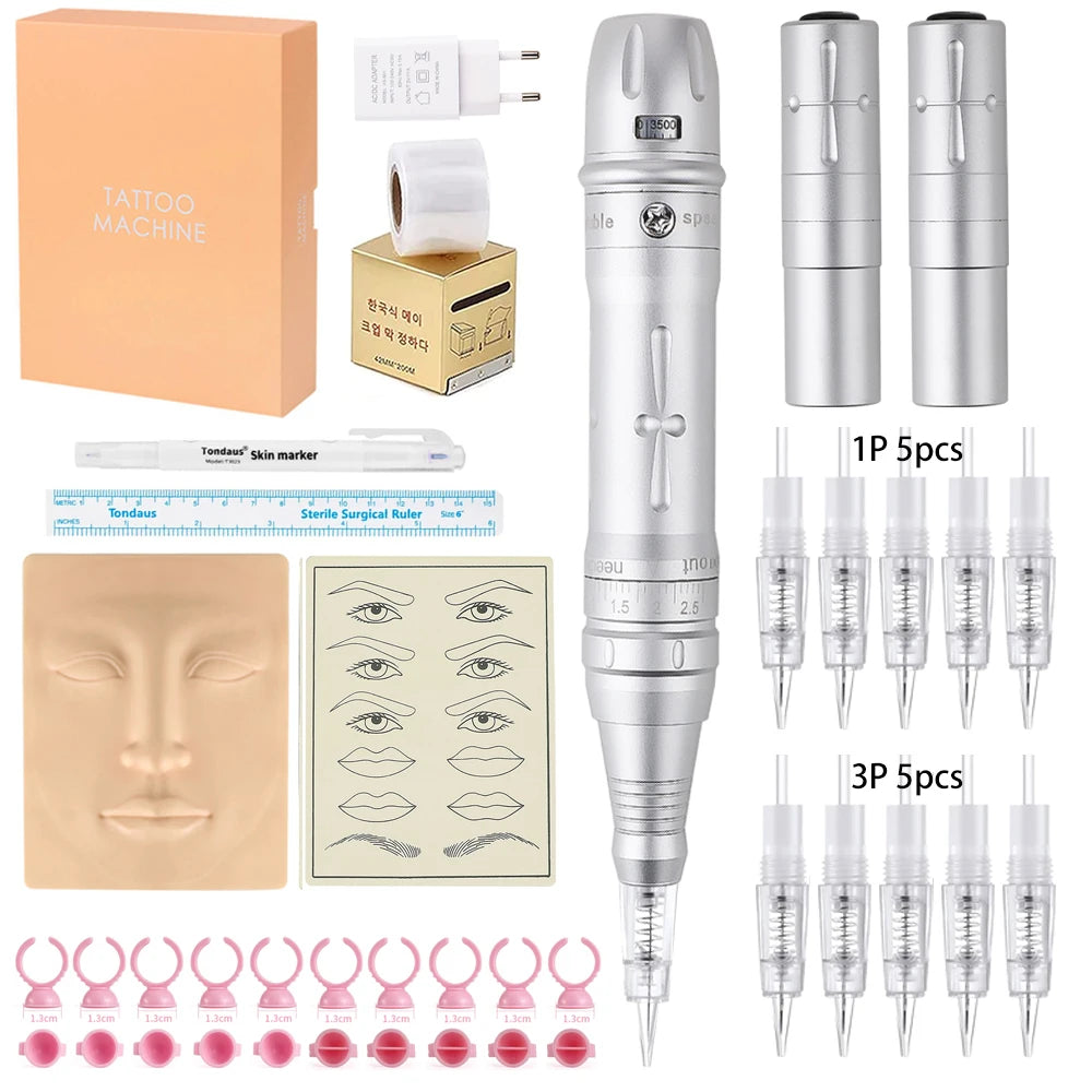 New Wireless PMU Machine Permanent Makeup Kits, Tattoo Pen For lip/Eyeliner / Eyebrows Microshading Microblading Tattoo Kits