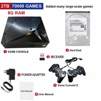 NEW 2TB Pico8 Retro Game Console Loaded 70000+ Games for Wii PS2 DC PSP GAMECUBE Plug-and-Play On TV Windows 11 Children's Gift