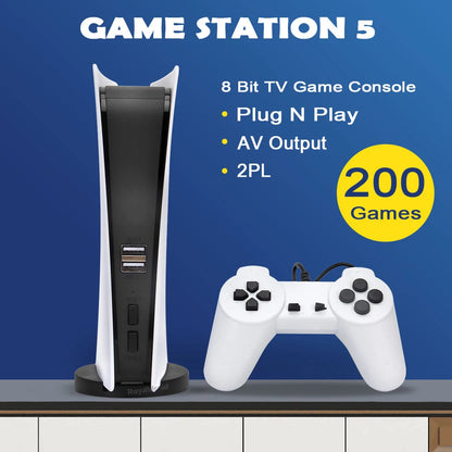 NEW GS5 Game Station 5 Video Game Console With 200 Classic Games 8 Bit TV Console Retro USB Wired Handheld Game Player AV Output