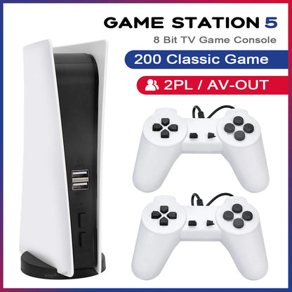 NEW GS5 Game Station 5 Video Game Console With 200 Classic Games 8 Bit TV Console Retro USB Wired Handheld Game Player AV Output