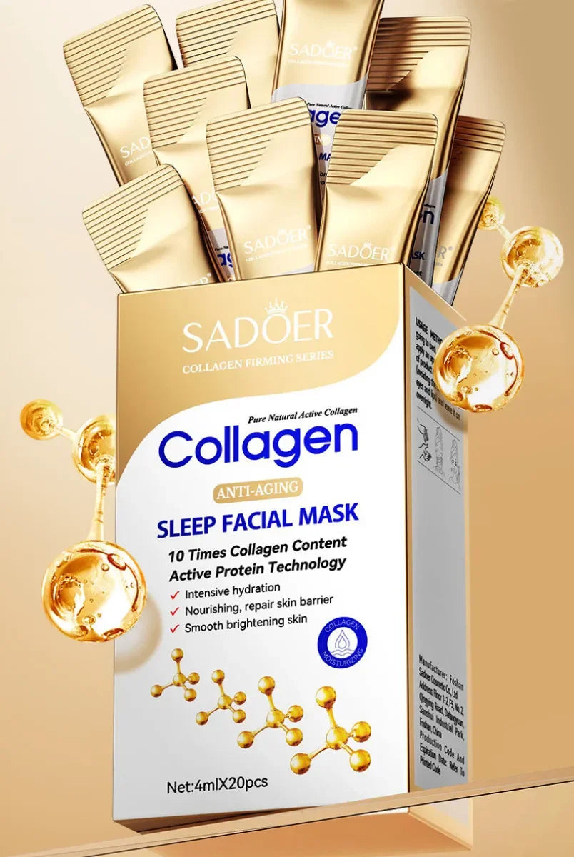 30/20 pcs SADOER Collagen Sleeping Facial Masks