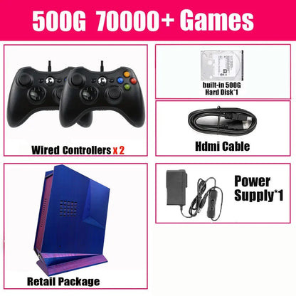 I5-6600 Retro Game Box G3 with over 99,999 games and a 2TB game system, featuring Windows 11 and Batocera. Compatible with PS2,