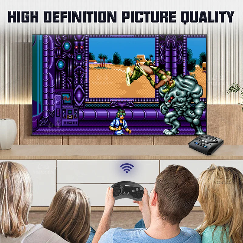 2025 Wireless Video Game Console For Sega Mega Drive Game Stick HD TV Game 2 Players Controller For Dendy Nes Christmas Gift
