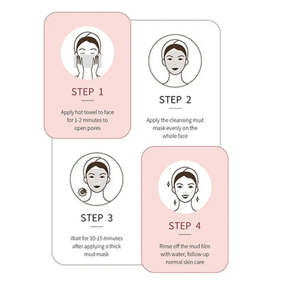 100g Peach Deep Cleansing Bubble Clay Facial Mask Remove Blackheads Oil Control Moisturizing Face Smooth Korean Skin Mud Masks