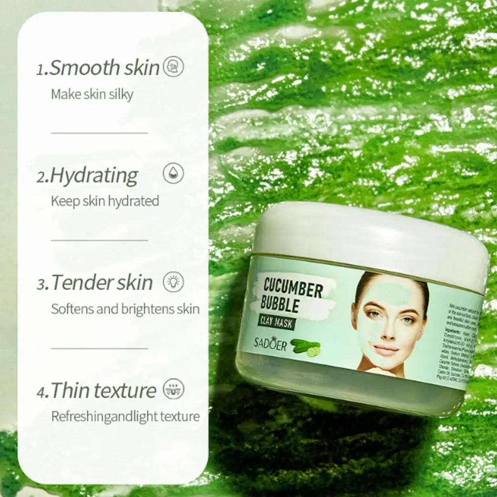 100g Peach Deep Cleansing Bubble Clay Facial Mask Remove Blackheads Oil Control Moisturizing Face Smooth Korean Skin Mud Masks