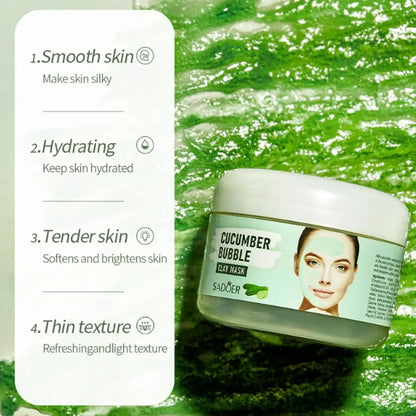 100g Peach Deep Cleansing Bubble Clay Facial Mask Remove Blackheads Oil Control Moisturizing Face Smooth Korean Skin Mud Masks