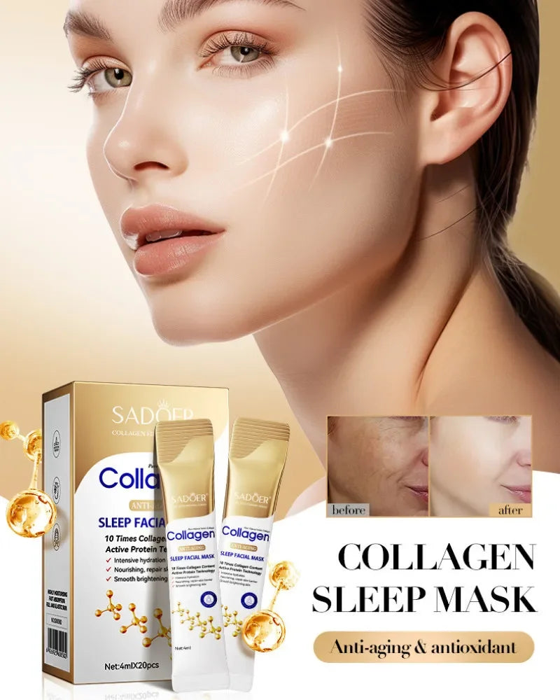 30/20 pcs SADOER Collagen Sleeping Facial Masks