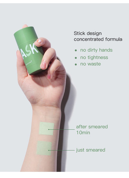 40g Face Clean Mask Rose/Green Tea Extract Cleansing Stick Deep Moisturizing Shrink Pores Blackhead Film Smear Oil Control Mask