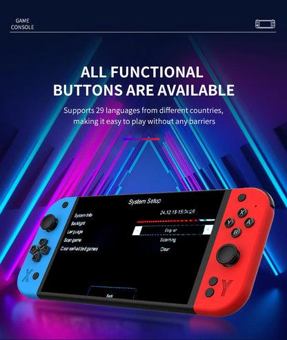 G90 7 inch 64GB 4000mAh high definition arcade handheld game console for PSP/PS1 nostalgic retro TV game controller