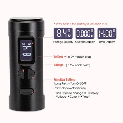 MAMBA New upgrade K6003 Wired Wireless Tattoo Machine 3.5mm stroke Tattoo Pen With 2 Battery Packs For Eyebrow Permanent Makeup