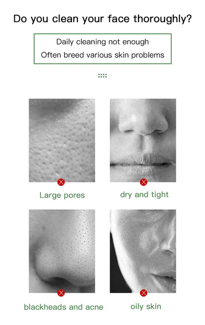 40g Face Clean Mask Rose/Green Tea Extract Cleansing Stick Deep Moisturizing Shrink Pores Blackhead Film Smear Oil Control Mask