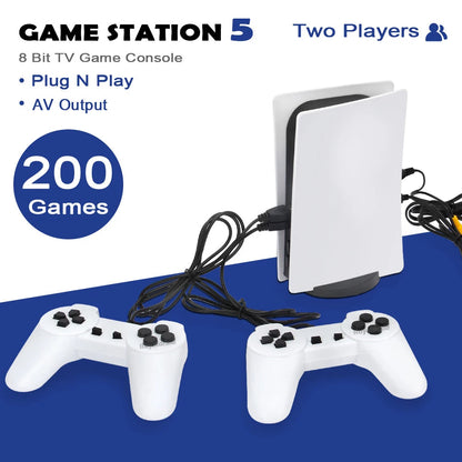 NEW GS5 Game Station 5 Video Game Console With 200 Classic Games 8 Bit TV Console Retro USB Wired Handheld Game Player AV Output