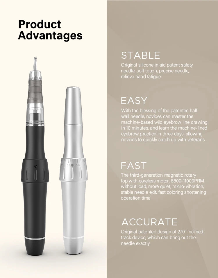 FAMISOO Tattoo Machnie Permanent Makeup Machines Makeup Tattoo Pen for Eyeliner Lip Eyebrow Permanent Makeup Tattoo Supplies