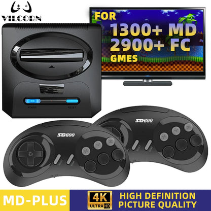 2025 Wireless Video Game Console For Sega Mega Drive Game Stick HD TV Game 2 Players Controller For Dendy Nes Christmas Gift