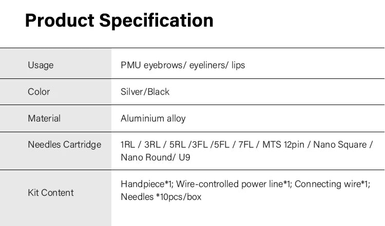 FAMISOO Tattoo Machnie Permanent Makeup Machines Makeup Tattoo Pen for Eyeliner Lip Eyebrow Permanent Makeup Tattoo Supplies