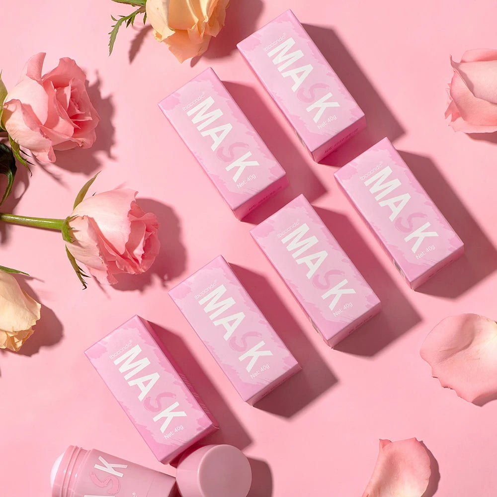 40g Face Clean Mask Rose/Green Tea Extract Cleansing Stick Deep Moisturizing Shrink Pores Blackhead Film Smear Oil Control Mask