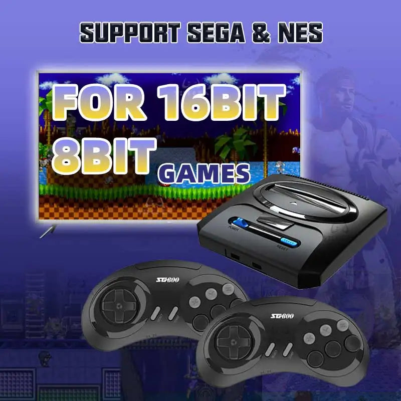 2025 Wireless Video Game Console For Sega Mega Drive Game Stick HD TV Game 2 Players Controller For Dendy Nes Christmas Gift