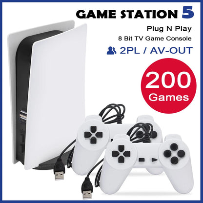 NEW GS5 Game Station 5 Video Game Console With 200 Classic Games 8 Bit TV Console Retro USB Wired Handheld Game Player AV Output