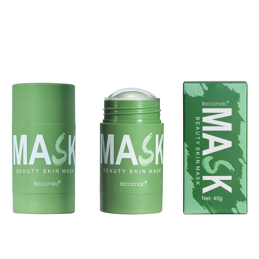 40g Face Clean Mask Rose/Green Tea Extract Cleansing Stick Deep Moisturizing Shrink Pores Blackhead Film Smear Oil Control Mask