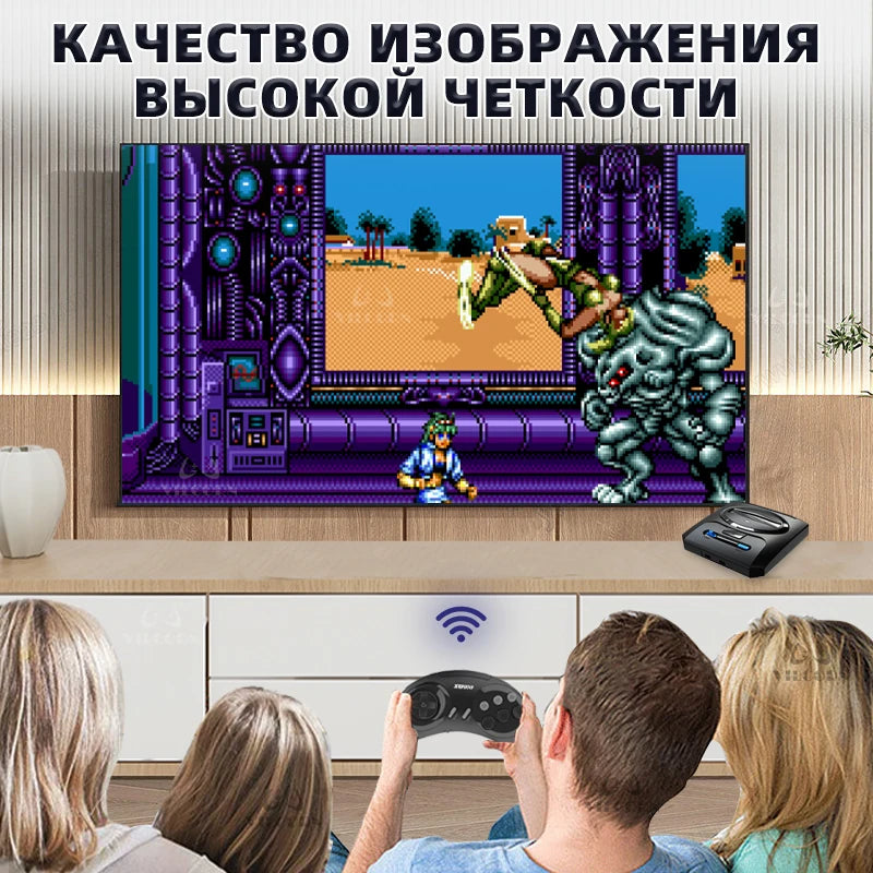 2025 Wireless Video Game Console For Sega Mega Drive Game Stick HD TV Game 2 Players Controller For Dendy Nes Christmas Gift