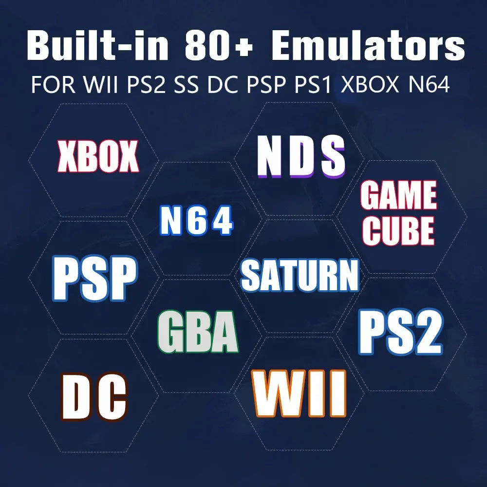 8G Ram 2T Rom New Upgrade Retro Gaming Device 70000+ Games for Wii 260 PS2 DC PSP GAMECUBE 2T Loaded X8 Pro Console Windows 11