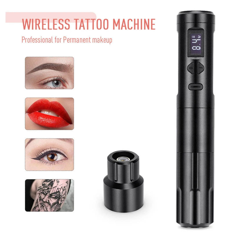 MAMBA New upgrade K6003 Wired Wireless Tattoo Machine 3.5mm stroke Tattoo Pen With 2 Battery Packs For Eyebrow Permanent Makeup
