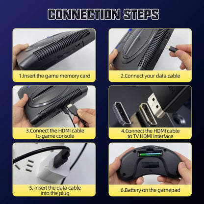 2025 Wireless Video Game Console For Sega Mega Drive Game Stick HD TV Game 2 Players Controller For Dendy Nes Christmas Gift