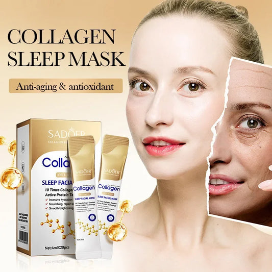 30/20 pcs SADOER Collagen Sleeping Facial Masks
