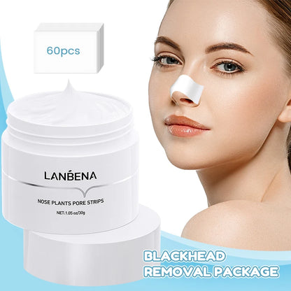 LANBENA Blackhead Remover Nose Mask Cleaner Pores Peeling Deep Cleansing Blackhead Peel Off Mud Mask Treatments Skin Care