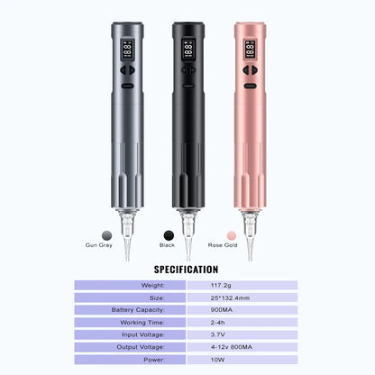 MAMBA New upgrade K6003 Wired Wireless Tattoo Machine 3.5mm stroke Tattoo Pen With 2 Battery Packs For Eyebrow Permanent Makeup