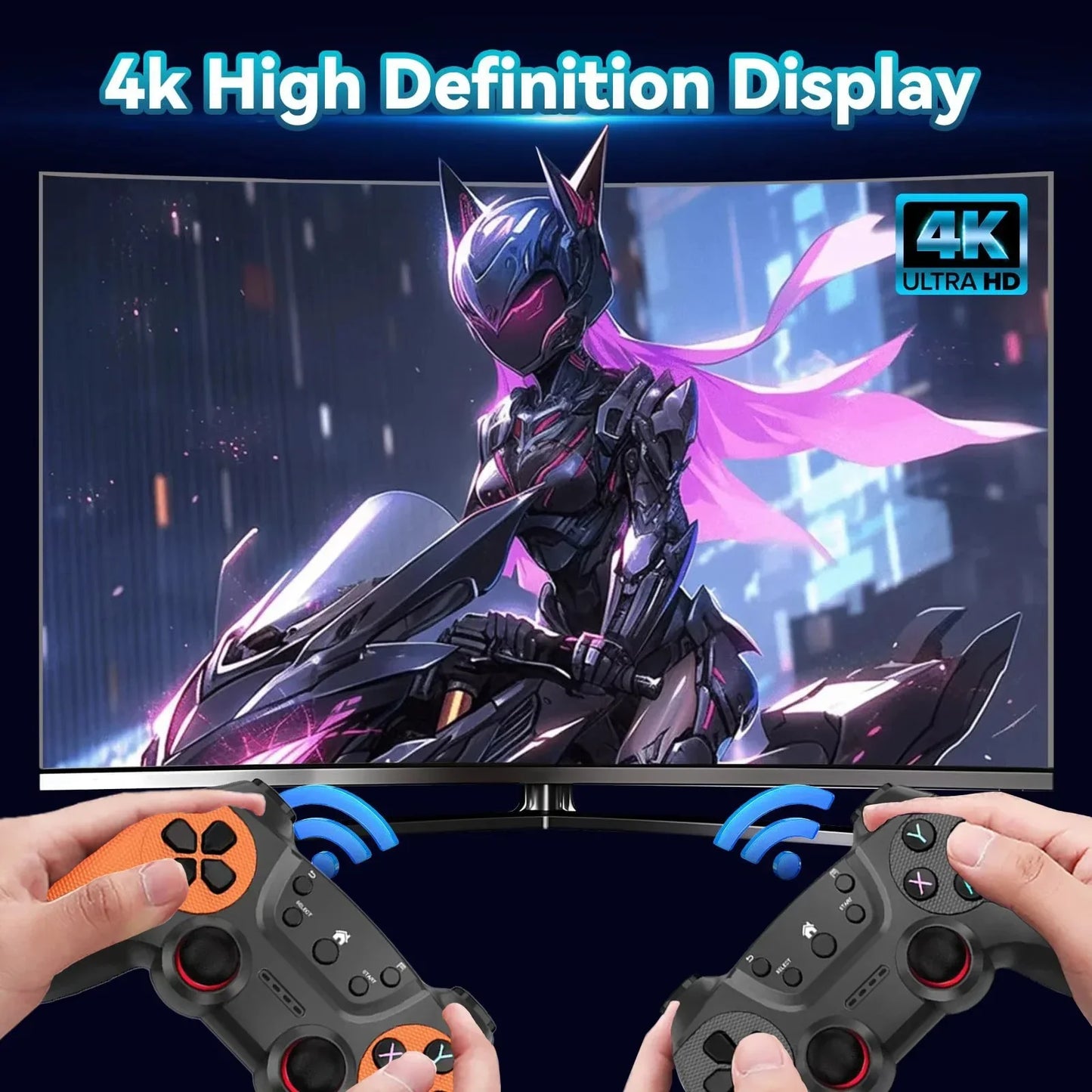 50000games X2 Pro 4KHD Game Stick 44/45 Emulators Retro Game Console Rechargeable Wireless Controller Home TV 2Players Kids Gift